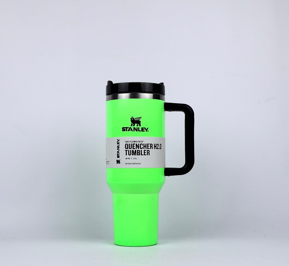 Neon Green stanley cup 40oz