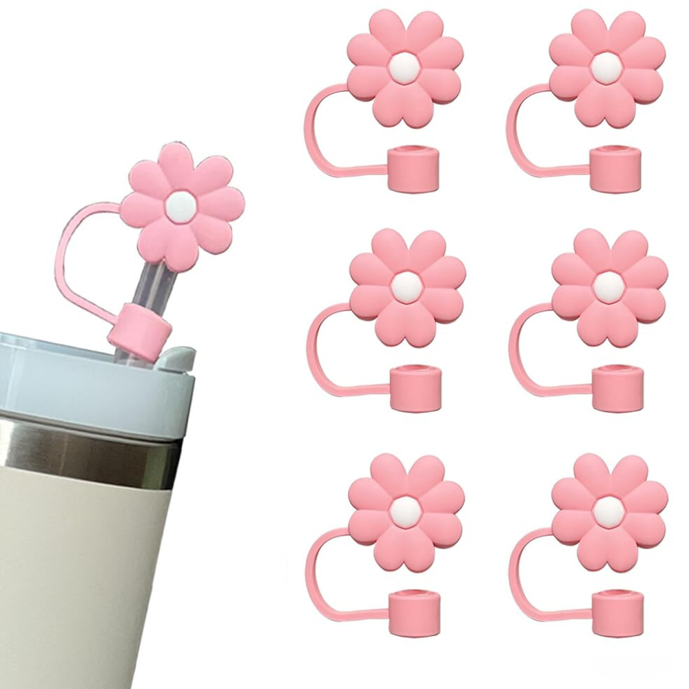 3 Pcs Stanley Tumbler Flower Silicon Straw Cover