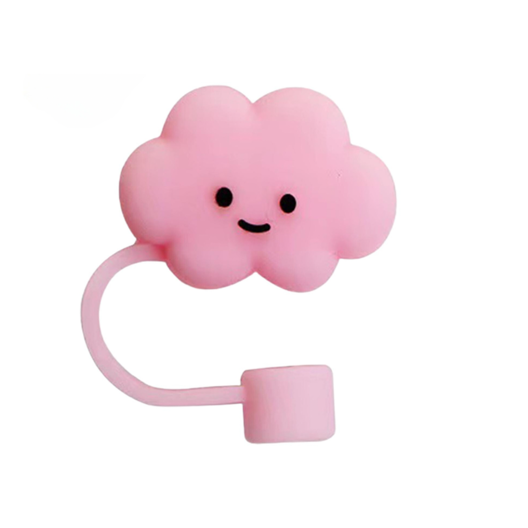 pink cloud straw cover